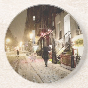 New York Winter - Snow on the Lower East Side Coaster