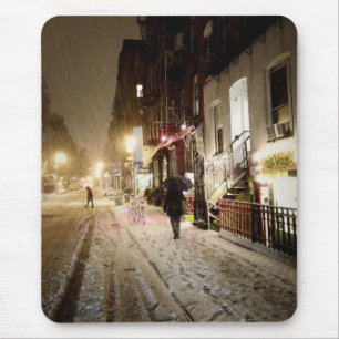 New York Winter - Snow on the Lower East Side Mouse Pad