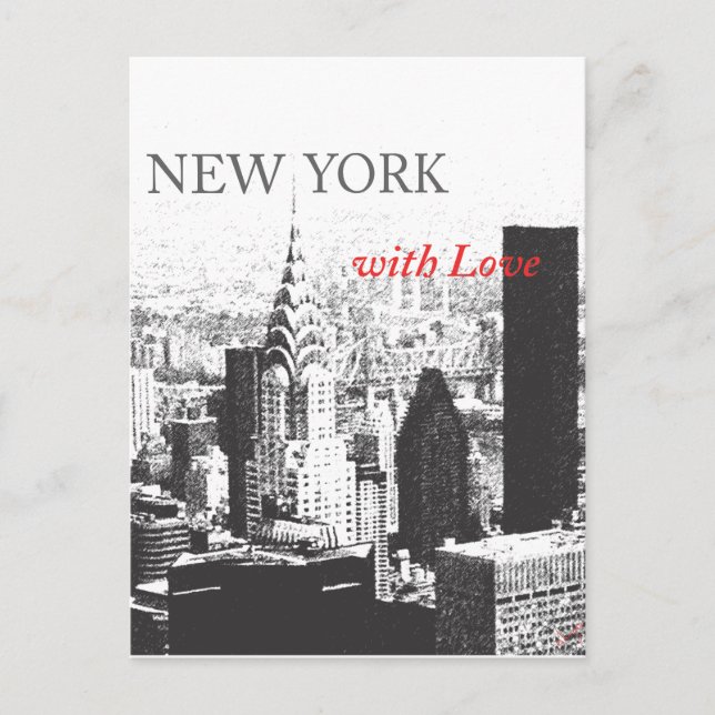 New York with Love Postcard (Front)