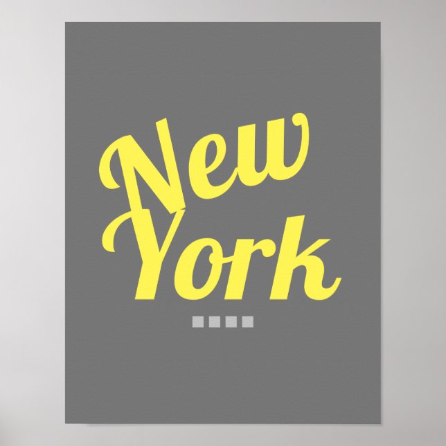 New York word art typography poster modern (Front)