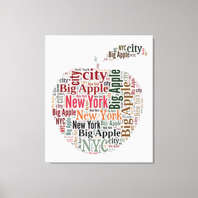 New York words cloud Canvas Print (Front)