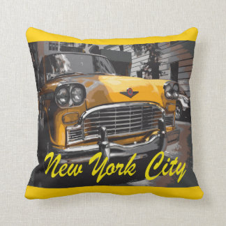 New York Yellow Cab Throw Pillow