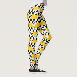 New York Yellow Taxi Cab Pattern Leggings