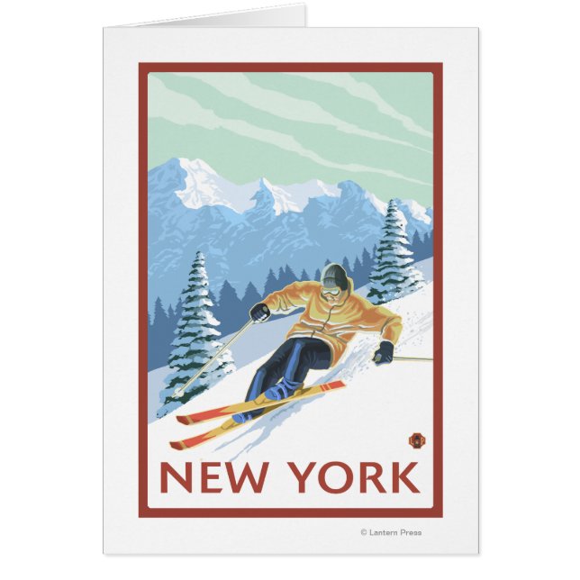 New YorkDownhill Skier Scene (Front)