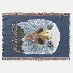 New YorkEagle Up Close Throw Blanket
