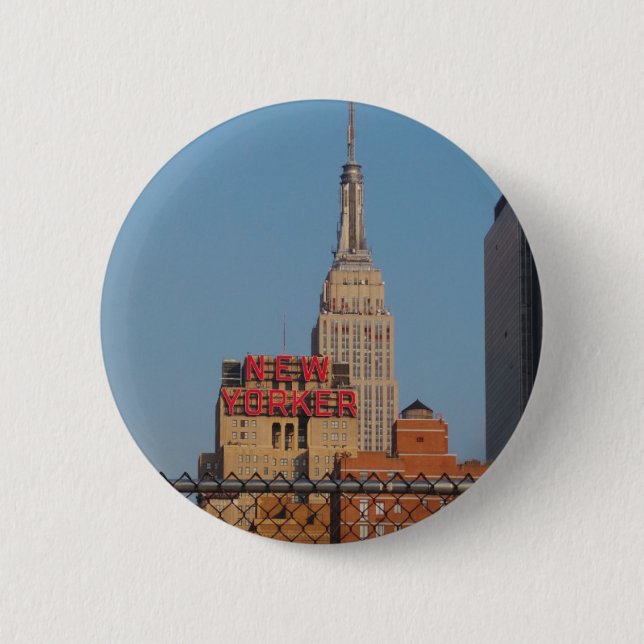 New Yorker 2 Inch Round Button (Front)