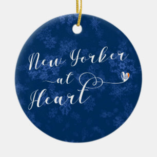 New Yorker At Heart Holiday Decoration, NYC Ceramic Ornament