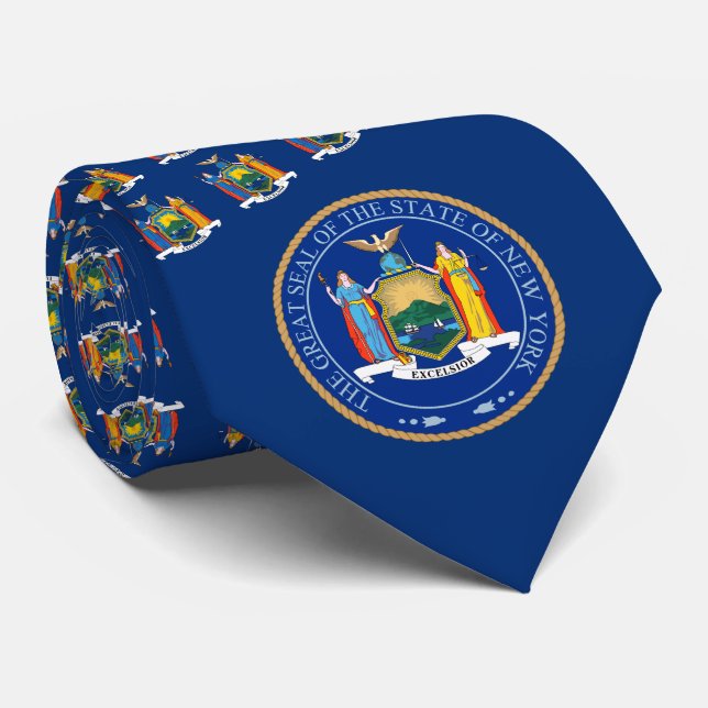 New Yorker Flag & Seal, Flag of New York Tie (Rolled)
