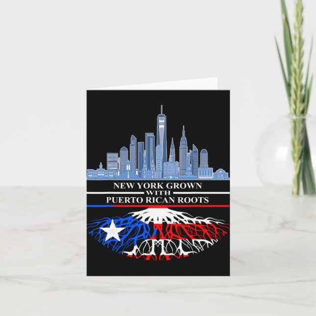 New Yorker Half Puerto Rican New York City Puerto  Card (Front)