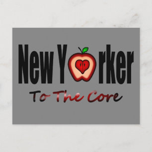 New Yorker To The Core With Sliced Big Apple Postcard
