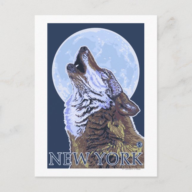 New YorkHowling Wolf Postcard (Front)
