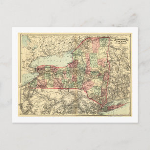 New YorkPanoramic MapNew York Postcard