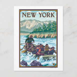 New YorkRiver Rafting Scene Postcard