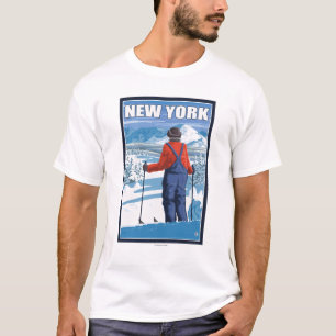 New YorkSkier Admiring View T-Shirt
