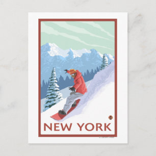 New YorkSnowboarder Scene Postcard