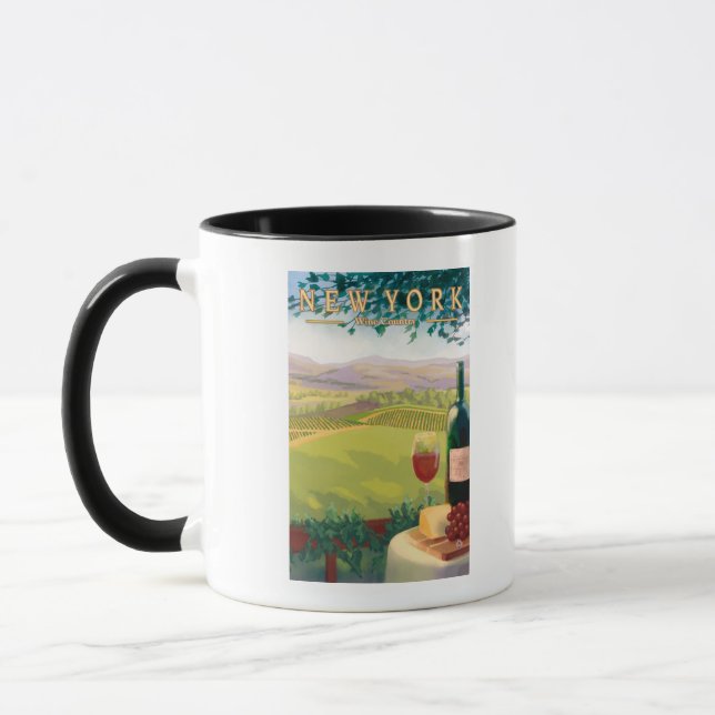 New YorkWine Country Scene Mug (Left)