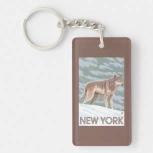 New YorkWolf Scene Keychain