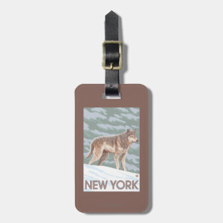New YorkWolf Scene Luggage Tag
