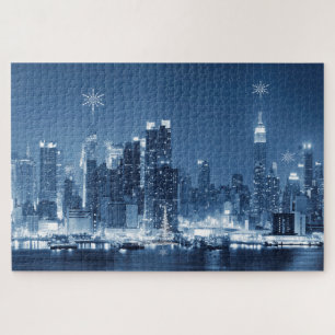 New-your city winter panoramic skyline jigsaw puzzle
