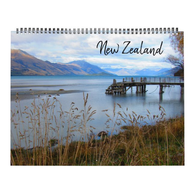 new zealand 2026 (with locations) large calendar (Cover)
