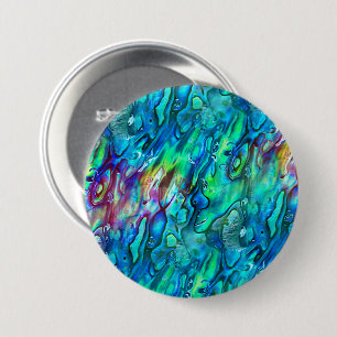 New Zealand Abalone Paua Shell Pattern 1 3 Inch Round Button