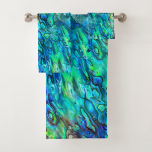 New Zealand Abalone Paua Shell Pattern 1 Bath Towel Set