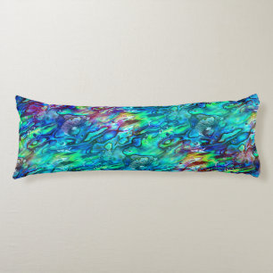 New Zealand Abalone Paua Shell Pattern 1 Body Pillow