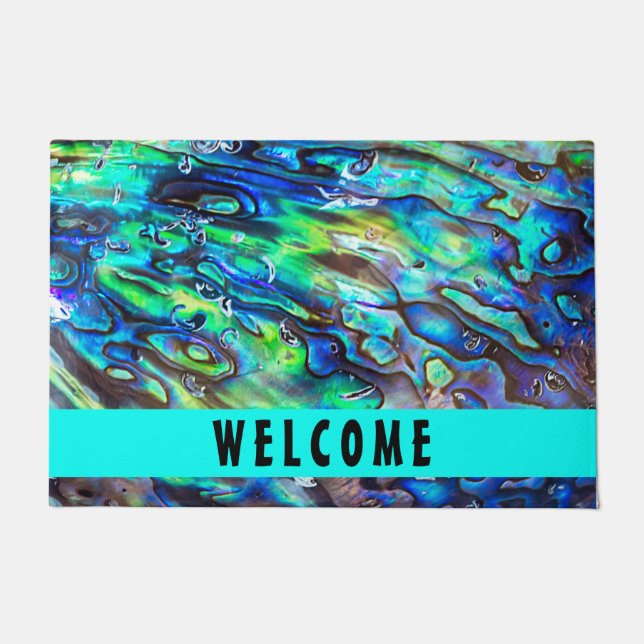 New Zealand Abalone Paua Shell Pattern 1 Doormat (Front)