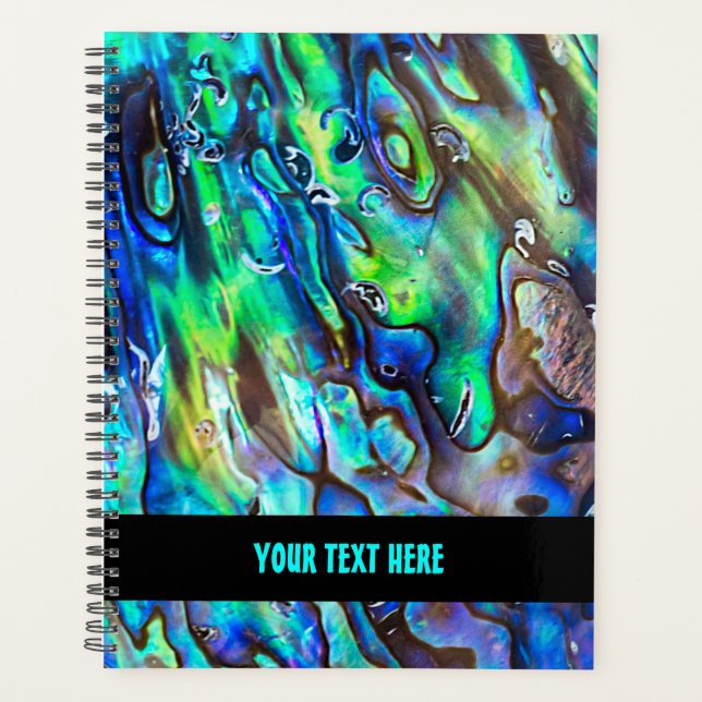 New Zealand Abalone Paua Shell Pattern 1 Planner (Front)