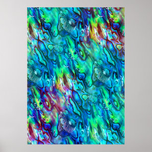 New Zealand Abalone Paua Shell Pattern 1 Poster