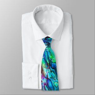 New Zealand Abalone Paua Shell Pattern 1 Tie