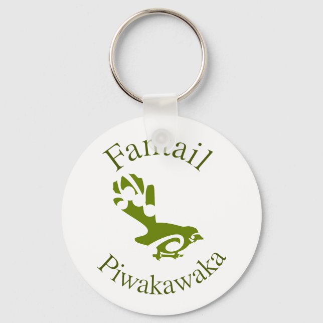 New Zealand Aotearoa Fantail Keychain (Front)