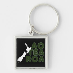NEW ZEALAND AOTEAROA NZ COUNTRY MAP MAORI NAME  KEYCHAIN