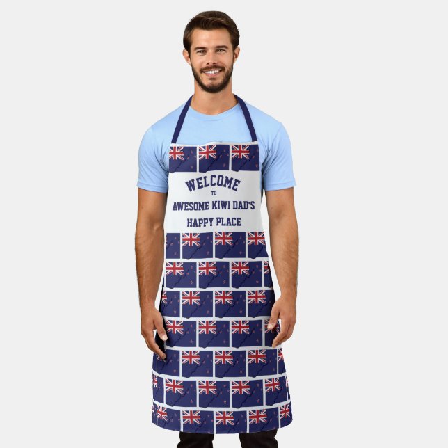 New Zealand AWESOME KIWI DAD Happy Place Apron (Worn)