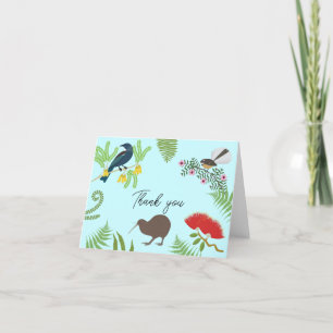 New Zealand Bird Birthday Thank You Card