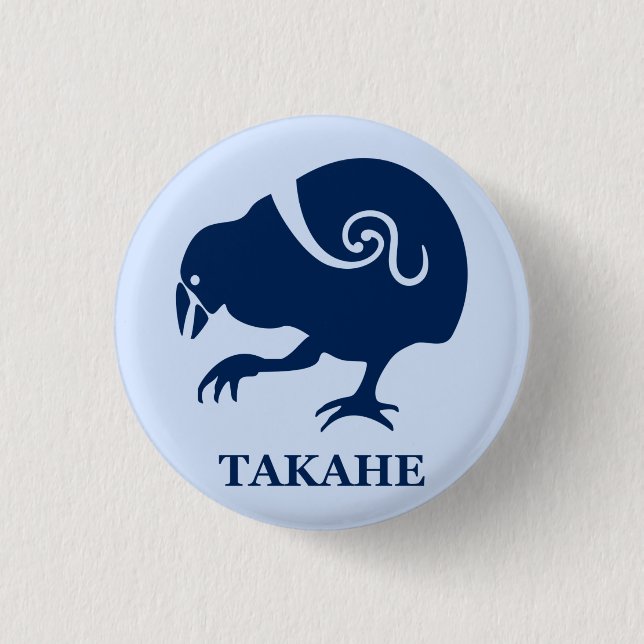 New Zealand bird TAKAHE 1 Inch Round Button (Front)