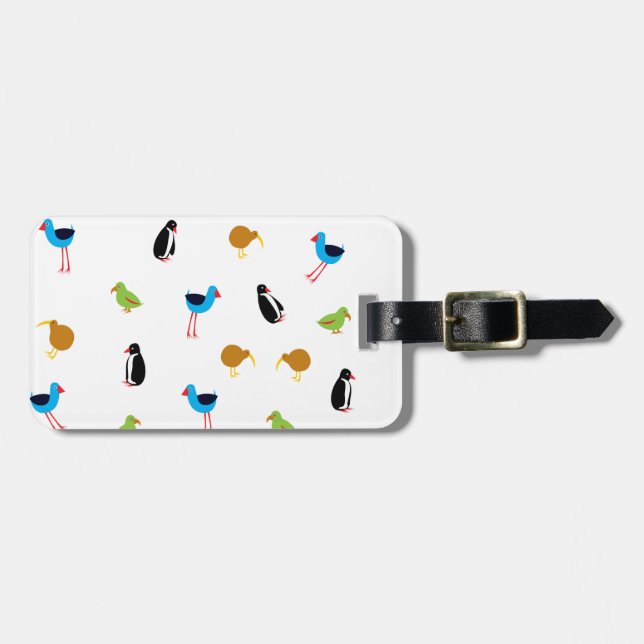 New Zealand Birds Luggage Tag (Front Horizontal)