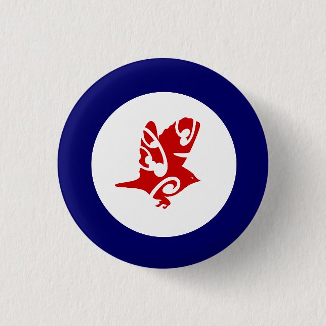 NEW ZEALAND birds Tauhou Silvereye 1 Inch Round Button (Front)