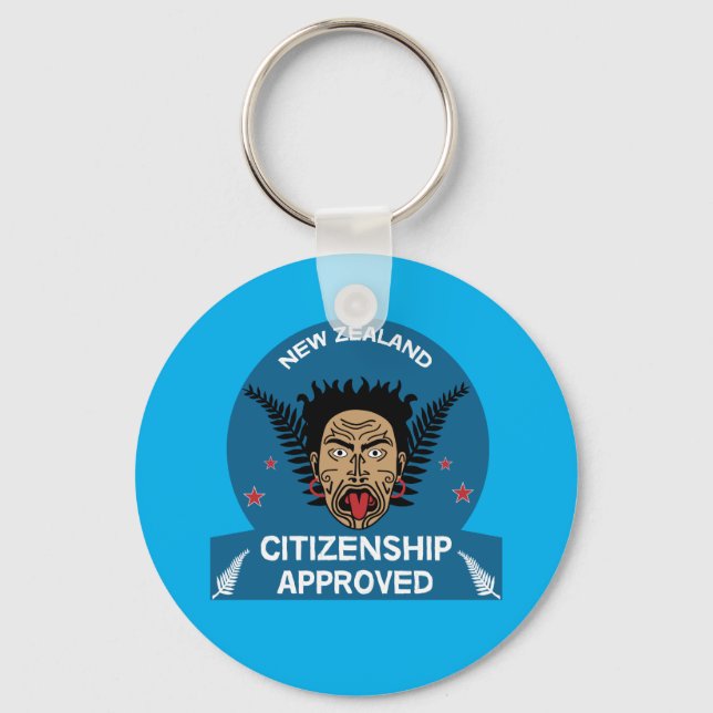 New Zealand Citizenship Gift | New Citizen | Kiwi  Keychain (Front)