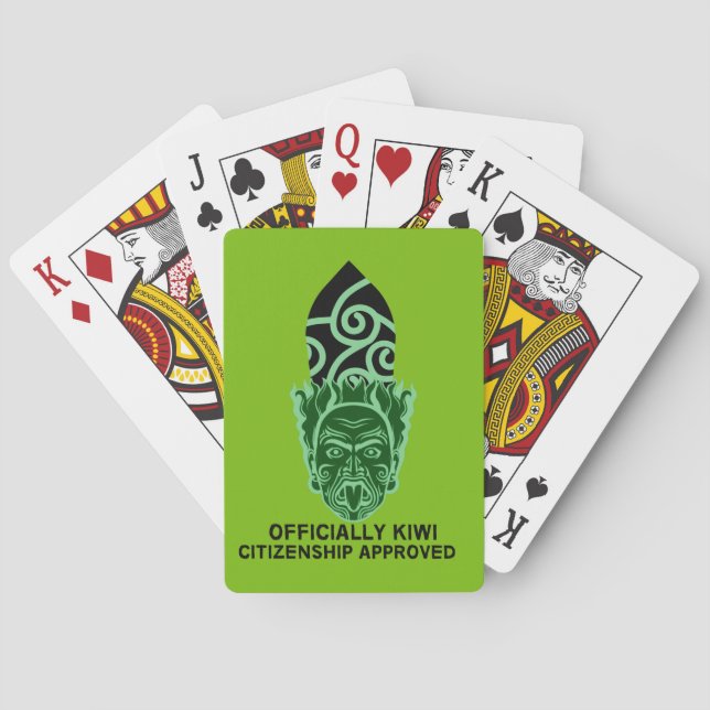 New Zealand Citizenship Gift | New Citizen | Kiwi  Playing Cards (Back)