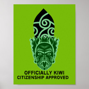 New Zealand Citizenship Gift   New Citizen   Kiwi  Poster