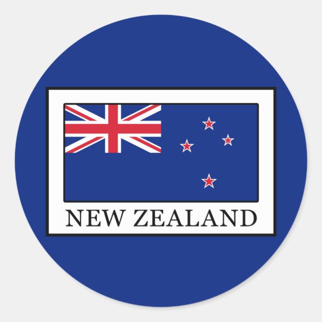 New Zealand Classic Round Sticker (Front)