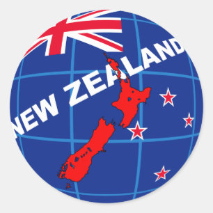 new zealand classic round sticker