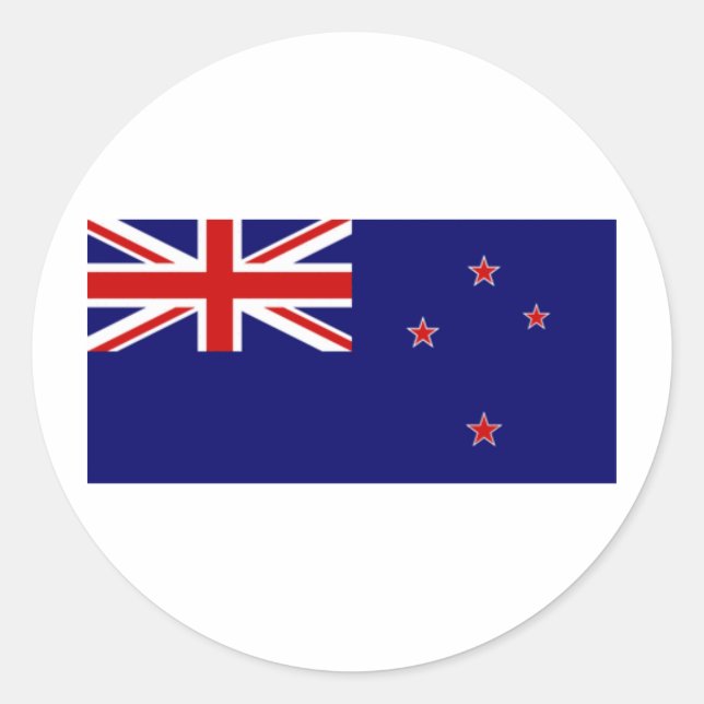 New  Zealand Classic Round Sticker (Front)