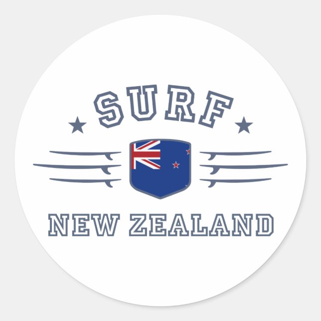 New Zealand Classic Round Sticker (Front)