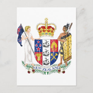 New Zealand Coat Of Arms Postcard