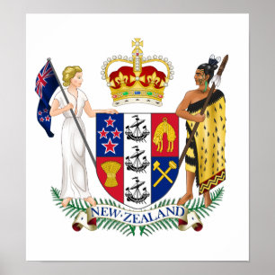 New Zealand Coat Of Arms Poster