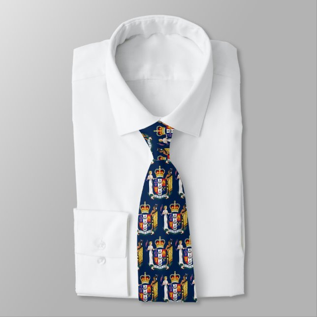 New Zealand Coat of Arms Tie (Tied)