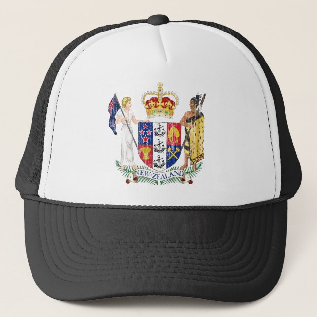 New Zealand Coat Of Arms Trucker Hat (Front)