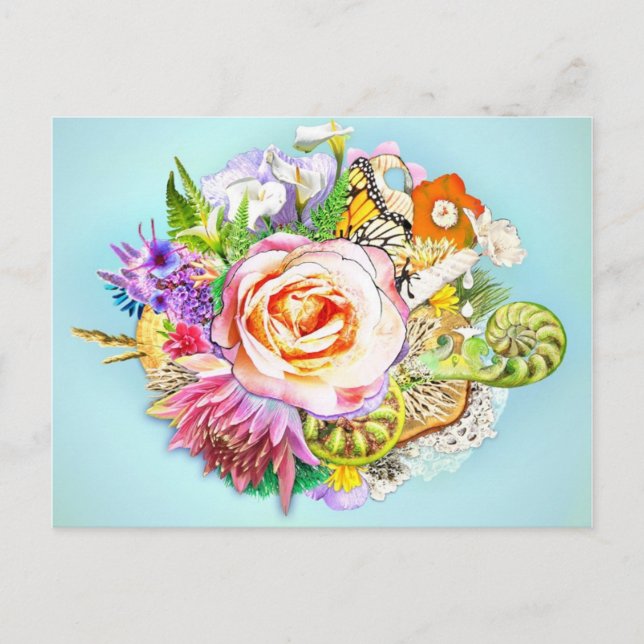 New Zealand collage Postcard (Front)